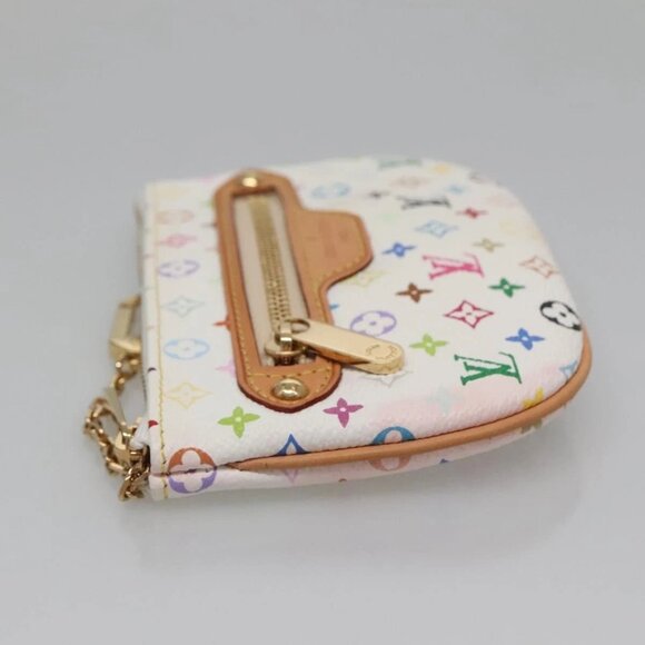 LOUIS VUITTON Monogram Multicolor Pochette MM Pouch White M60028 LV Auth 134908V - Picture 7 of 16